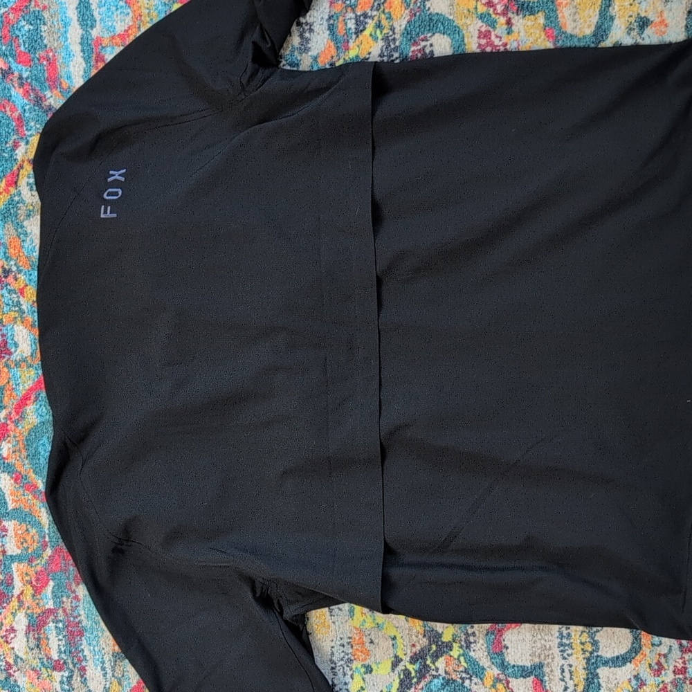 Fox Men's Lightweight Windbreaker Hoodie 2XL Black EUC - Picture 6 of 6